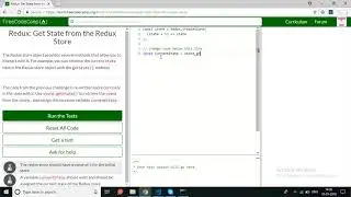 freecodecamp-Redux Get State from the Redux Store-solution