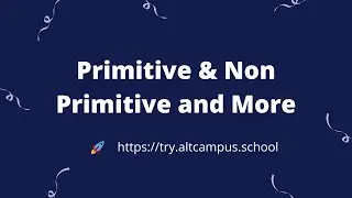 Understanding Primitive & Non Primitive