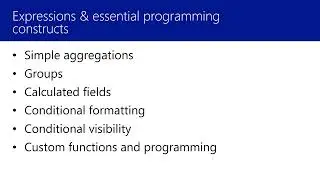 3 Report Basics and Essential Design - Introducing Expressions