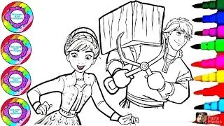 How to Color FROZEN 2 Anna and Kristoff with Olaf found Giant Pumpkin 2019