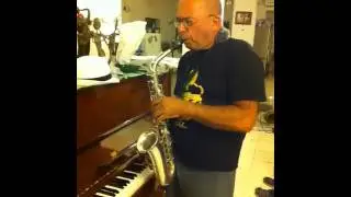 pianosax - sax and piano one hand each instrument
