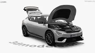 Kia EV6 GT-Line with HQ interior and engine 2025 3D model by 3DModels.org