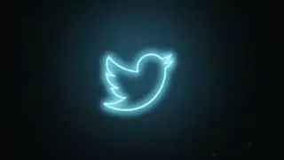 New TWITTER 😍 Neon Flickering Logo Animation Black Screen⚫️/ Link In Descroption👇/..