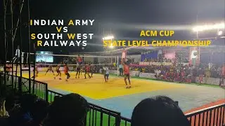 INDIAN ARMY Vs SOUTH WEST RAILWAYS Volleyball match | ACM Cup | State Championship