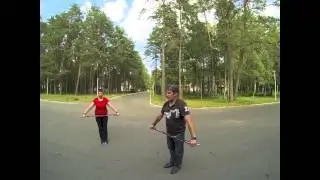 Обучение скандинавской ходьбе на озере Нарочь
