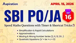 Day 16: Complete Speed Maths Practice🎯| Simplification | SBI PO, Clerk (JA)