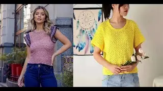 Стильные летние топы крючком - Stylish crochet summer tops