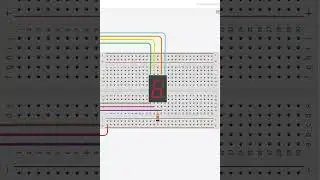 Contador de 0 a 9 con display 7 segmentos en Tinkercad