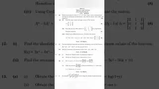 MA3151 Part B important questions Matrices and Calculus Jan 2022 