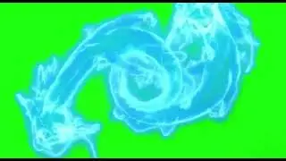 Green screen blue dragon subscribe effect