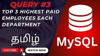 Top 3 Highest Paid Employees Department Wise | Advanced SQL Query Tutorial