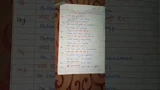 affirmative- negative sentences, part-100