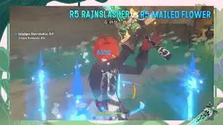 R5 RainSlasher  vs R5 Mailed Flower (Vaporize) | Genshin Impact