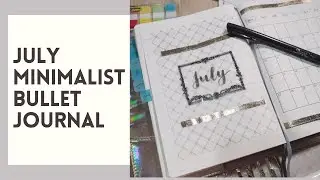 Plan With Me: July 2020 Minimalist Easy Bullet Journal Gold Foil Accents