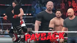WWE 2K16 Payback 2016 - Roman Reigns vs AJ Styles & Bullet Club Debut