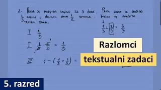 Razlomci tekstualni zadaci peti razred