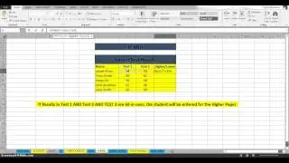 IF AND Formula  in Microsoft Excel Spreadsheets