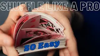 How to shuffle cards like a PRO in 3 EASY steps! (RIFFLE SHUFFLE + BRIDGE)