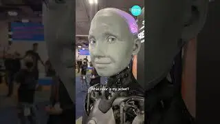 Do Androids Believe In God Watch The Interview With Ameca, A Humanoid #robot at #CES2022 #Shorts