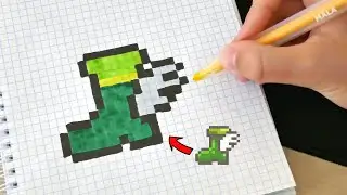 Ботинки Hermes по КЛЕТОЧКАМ - how to draw / pixel art