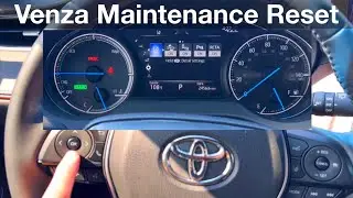 2021 - 2023 Toyota Venza Oil Maintenance Reset / How to reset Oil life