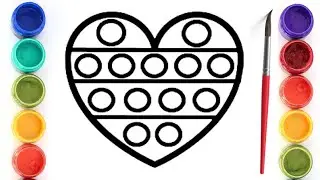 How to draw a heart pop it for children | Cara menggambar hati pop itu untuk anak-anak #15