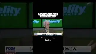 The time when Warren Buffett called Peter Lynch