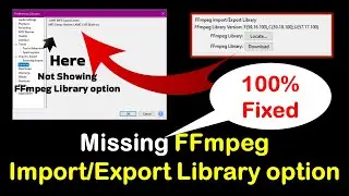 FFmpeg Library option Not Showing in Audacity Preferences