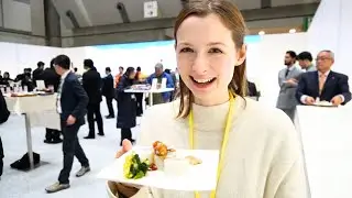 Trying Japanese Seafood at an Event in Tokyo