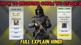 How to Register COD MOBILE CHAMPIONSHIP Stage 2 HINDI | How to Create or Join a Team CODM WC Stage 2