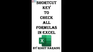 Shortcut Key To Show Formulas in Excel 