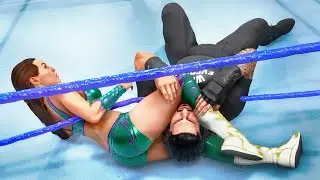 WWE 2K20: Peyton Royce vs Roman Reigns 3, Intergender Wrestling (Headscissors)