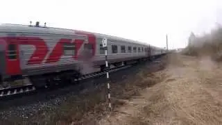 Тепловоз ТЭП70БС-??? с дополнительным пассажирским поездом №254 сообщением Санкт-Петербург -- Ижевск
