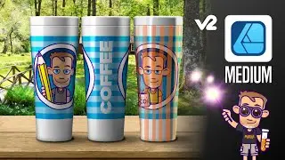 Affinity Designer v2 Tutorial - Mockups - Create an adjustable Tumbler Mockup - corrected version
