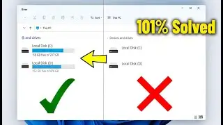Fix Local Disk Space Usage Bar Not Showing Windows 11 / 10 | How To solve Storage bar Meter Missing