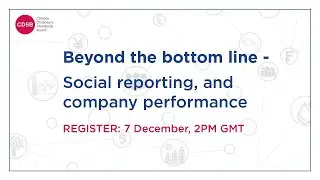 Beyond the bottom line – Social reporting, and company performance