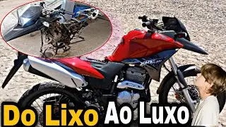 DO LIXO AO LUXO - TRANSFORMAÇÃO INCRÍVEL DA XRE 300 (REFORMA XRE)