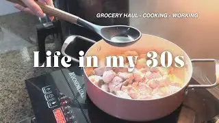 Grocery haul and cooking vlog 👩🏻‍🍳 Relaxing weekly vlog of a freelancer ☁️ buying my first webcam 💸