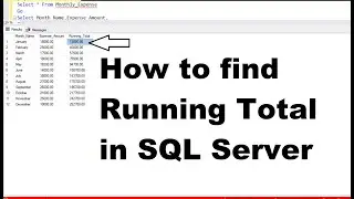 Month Wise Running Total In SQL Query | Coding Era
