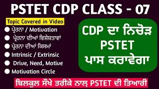Motivation | pstet psychology | pstet cdp class 7 | pstet punjabi study notes | study fighters