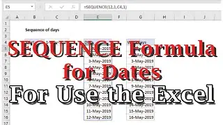 Use the Excel SEQUENCE Formula for Dates 📅