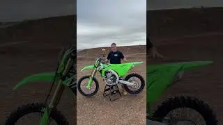 All set to test out the new Kawasaki KX450 on track! #kawasaki #kx450 #dirtbike #motorcycle