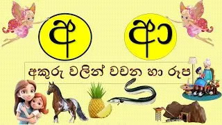 අ,ආ අකුරු වලින් වචන හා රූප සහිතව-#රටා මවමු#sinhala alphabet-සිංහල හෝඩිය #educationalvideo