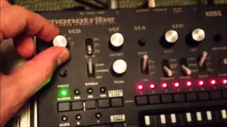 Roland TB-303 sequencing Korg Monotribe using CV Gate breakout box