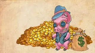 The pig knows the secret of money - motivational animation