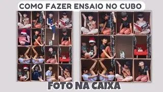 COMO FAZER FOTOS NA CAIXA ENSAIO NO CUBO FOTO DENTRO DA CAIXA DE PAPELÃO FOTO DE NATAL COM O CELULAR