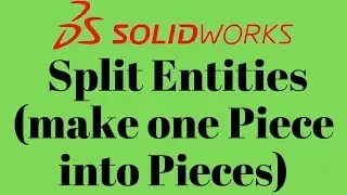 Split Entities in solidworks sketch (Learn Just in 80s)