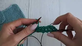 Интересный край спицами для джемпера❤️