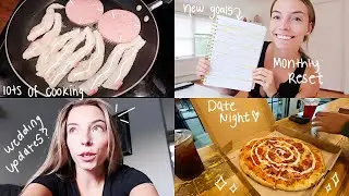 WEEKLY VLOG // lots of cooking at home, wedding updates, monthly reset + setting goals for October