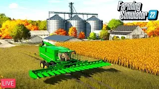 🔴LIVE | Firing Up the Corn Dryer on Taheton County | Farming Simulator 22